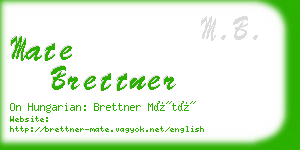 mate brettner business card